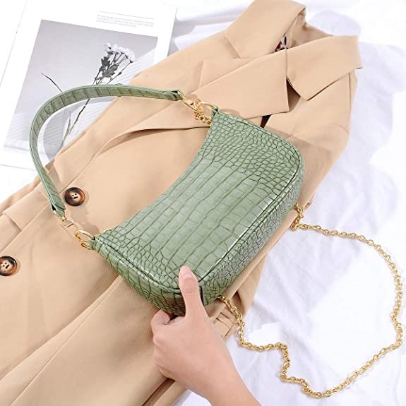 Shoulder Bag Retro Classic Purse Clutch Shoulder Tote HandBag with Zipper Closure for Women