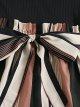 Women's Summer Sleeveless Striped Belted Tank Romper Short Jumpsuit